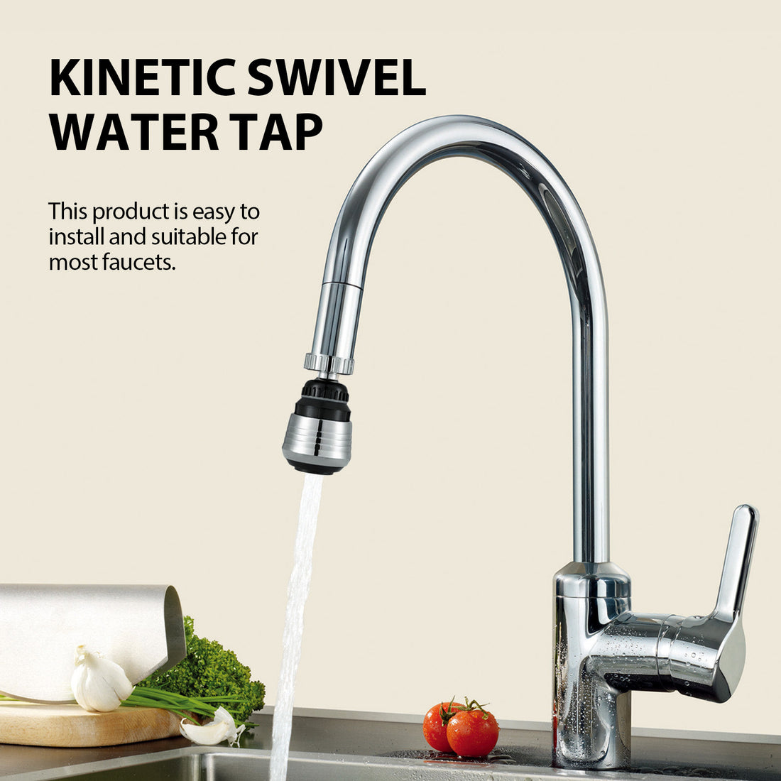 360° Rotating Faucet extender. Stainless Steel