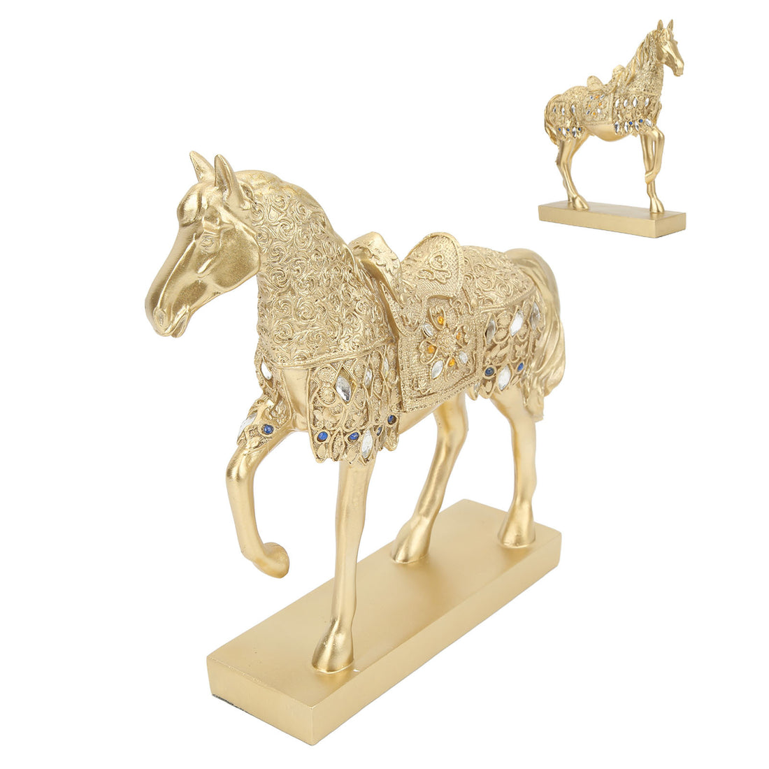 Golden Horse Figurine and Statue Ornament