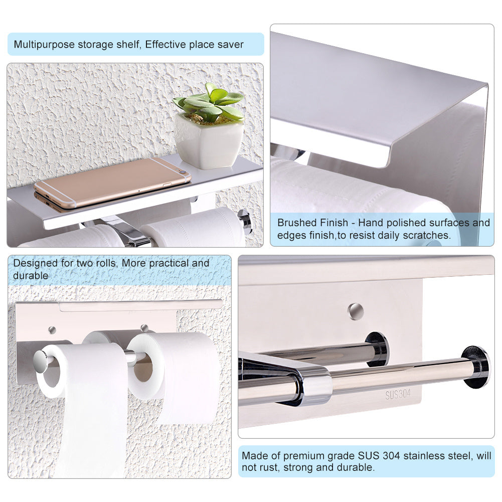 Stunning Slick Stainless Steel Toilet Paper Holder