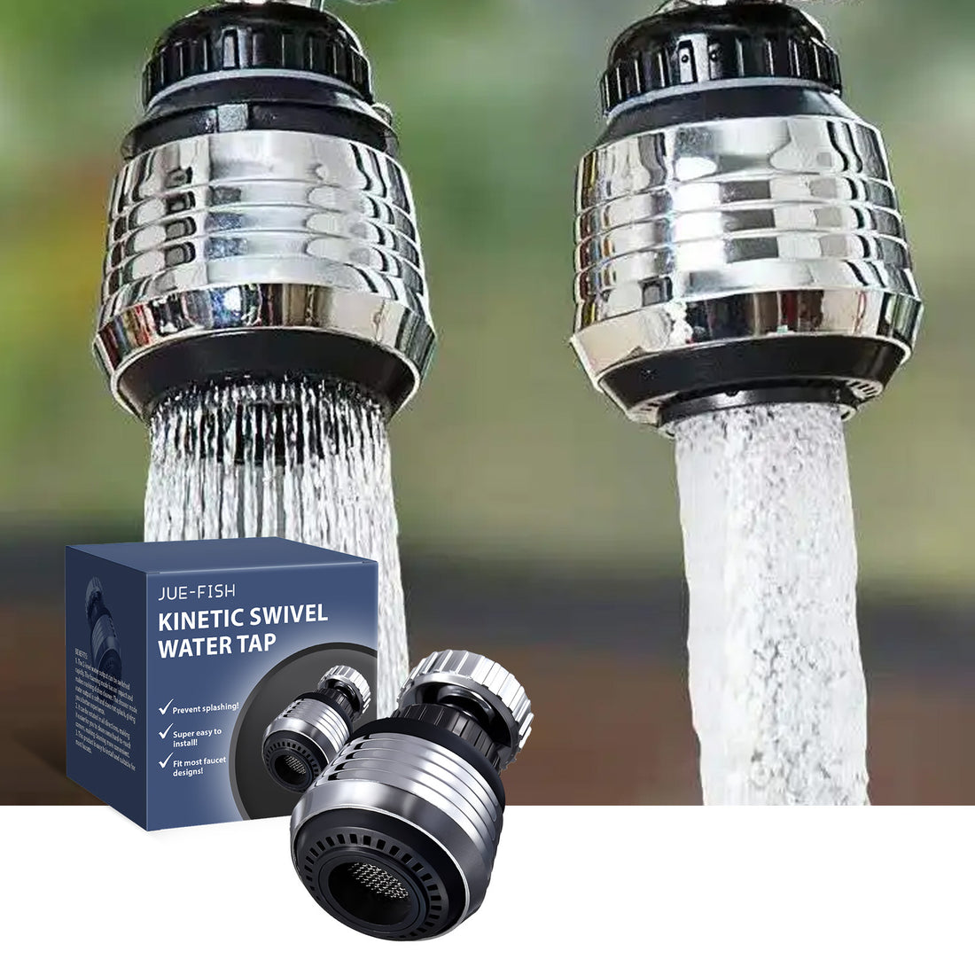 360° Rotating Faucet extender. Stainless Steel