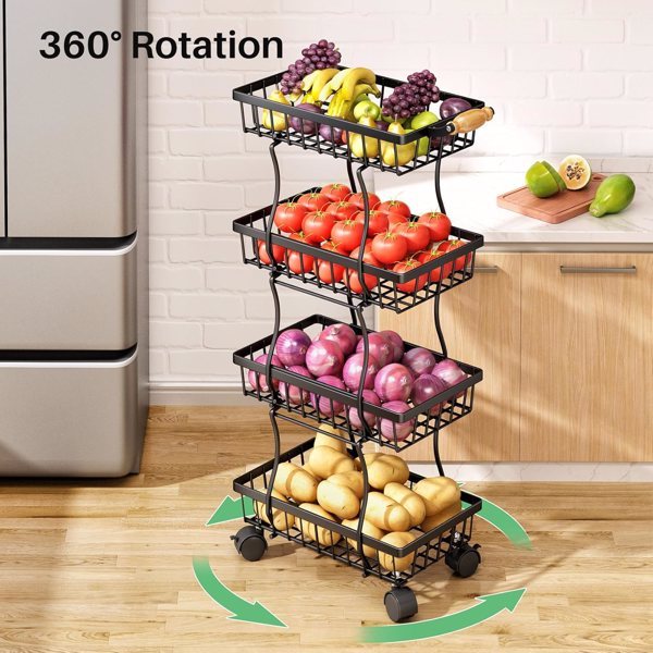 4-layer Fruit Basket . Slim design for any Kitchen